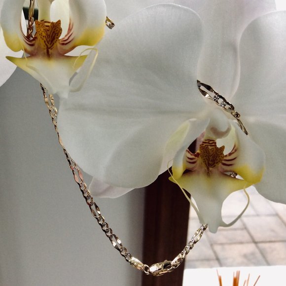 Two-Toned 14K Gold Ankle Bracelet 9" - Picture 4 of 16